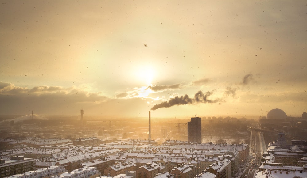 landscape photo of factory