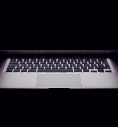 slightly opened MacBook Air