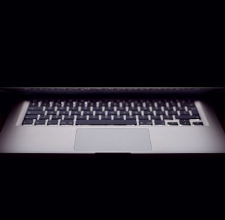 slightly opened MacBook Air