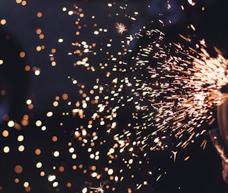 time-lapse photography of person grinding during nighttime