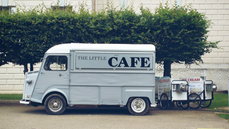 Coffee catering van used for mobile event service
