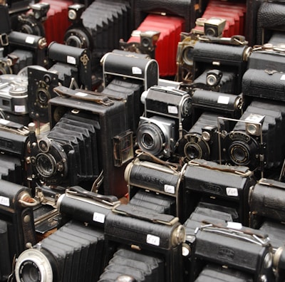 vintage black cameras