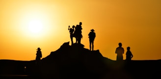 silhouette of people