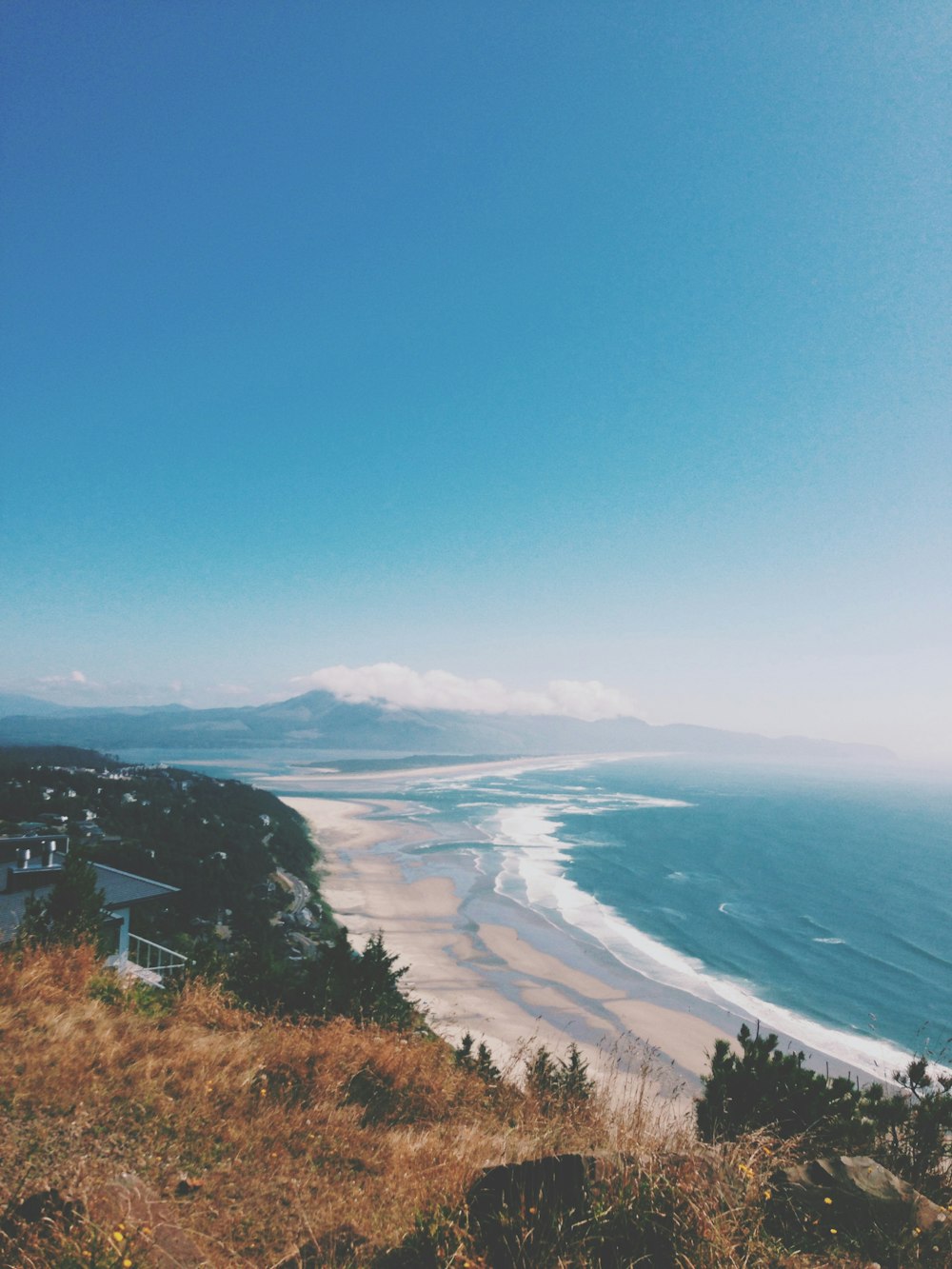 aerial photography of seashore