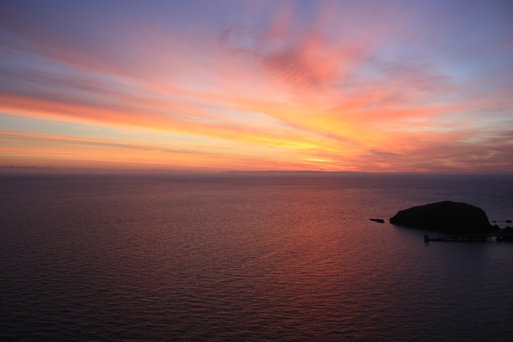 body of water during horizon