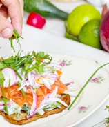 vegetable salad on plate