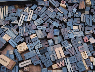 letter wood stamp lot