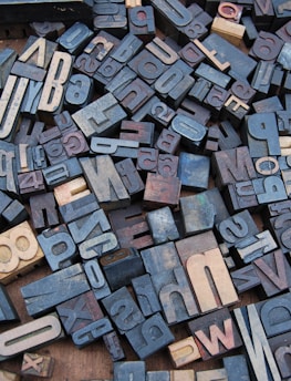 letter wood stamp lot