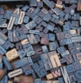 letter wood stamp lot