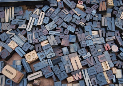 letter wood stamp lot