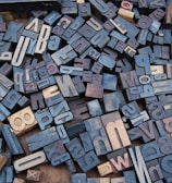 letter wood stamp lot