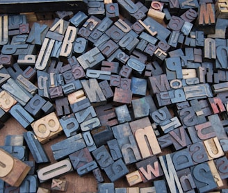 letter wood stamp lot