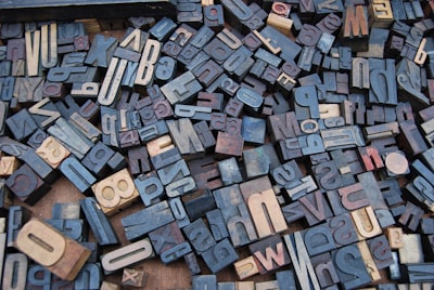 letter wood stamp lot typography zoom background