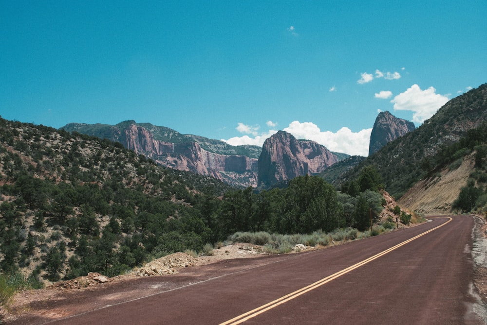 road surrounded by mountains