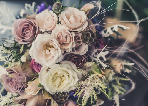 bouquet assorted-color flowers