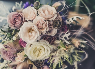 bouquet assorted-color flowers