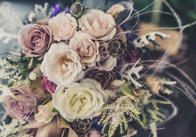 bouquet assorted-color flowers