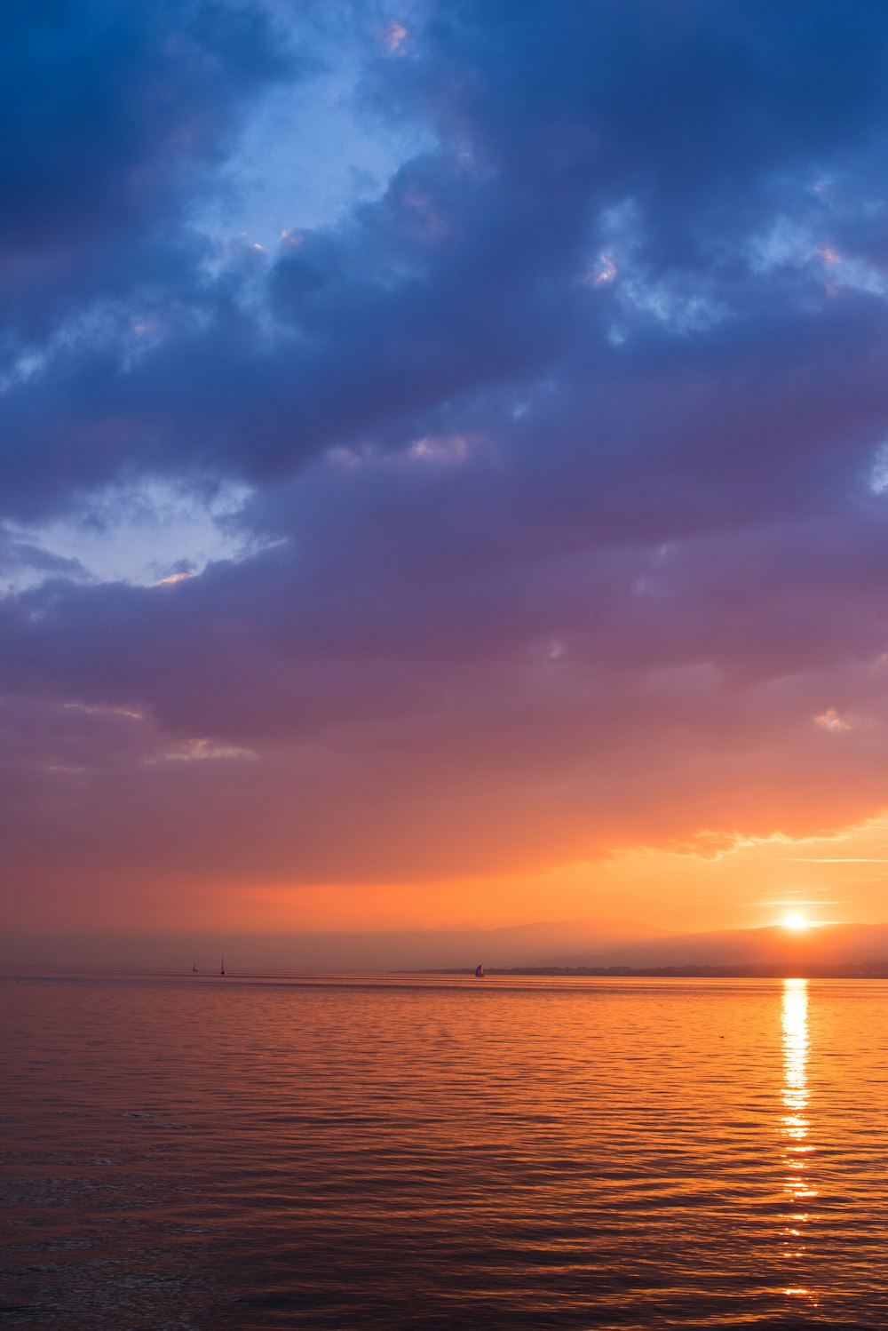 body of water under golden hour