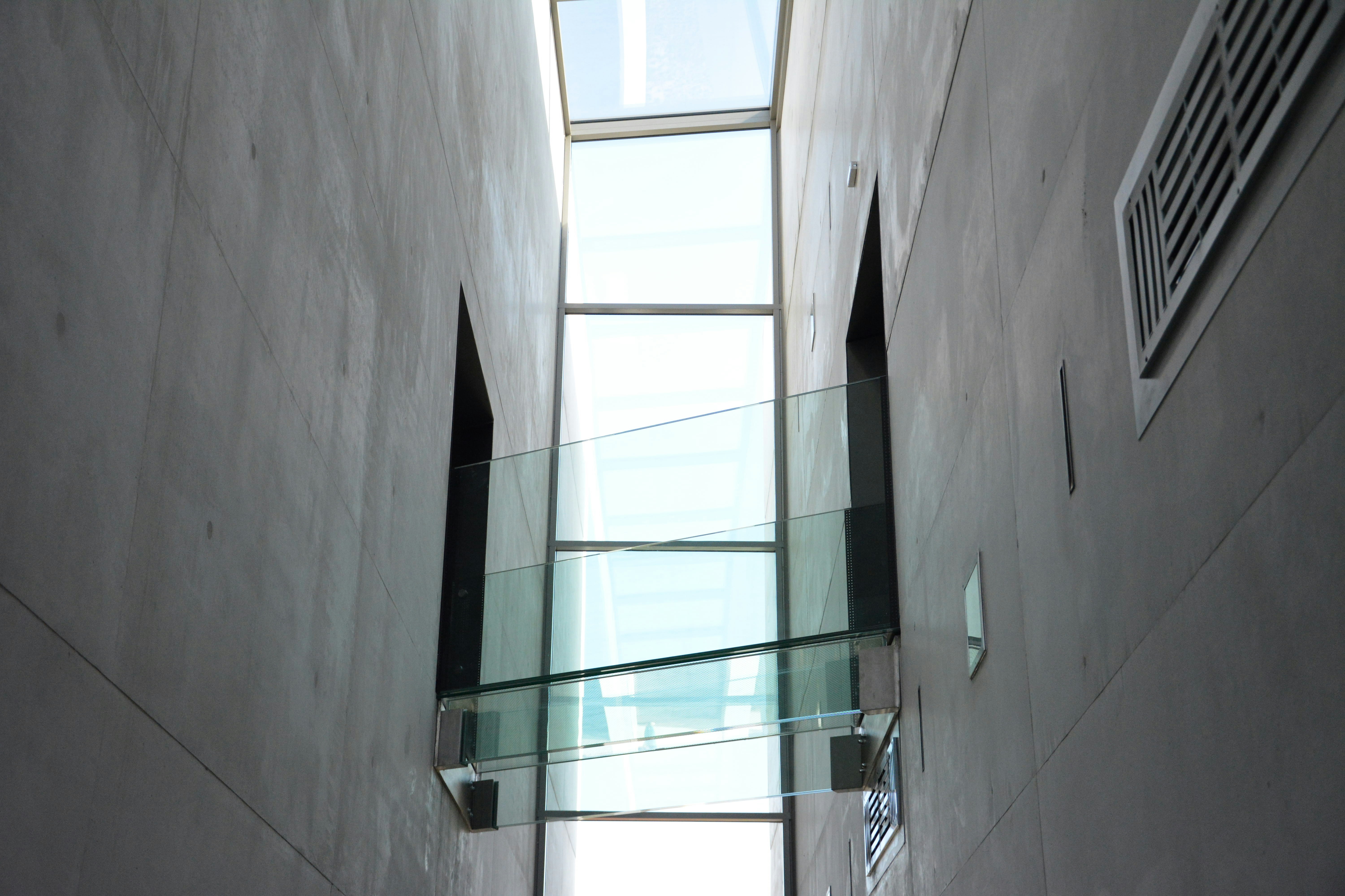 clear glass case inside room