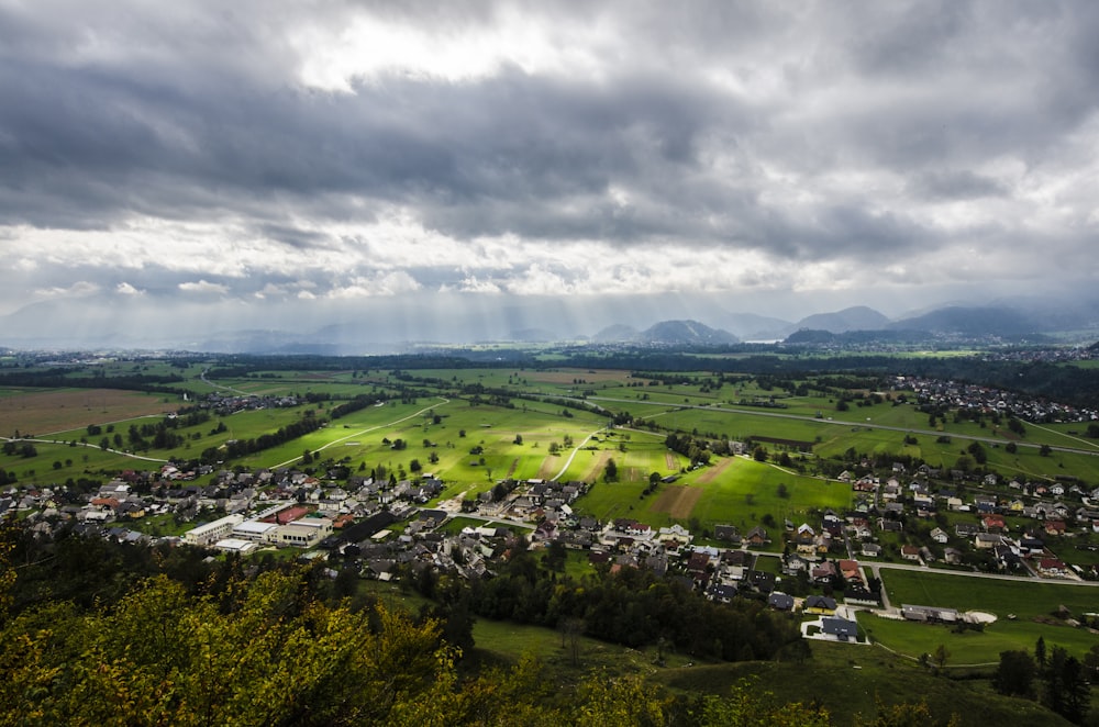 Vista aérea de las casas