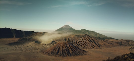 high angle view of volcano in Bromo Tengger Semeru National Park Indonesia