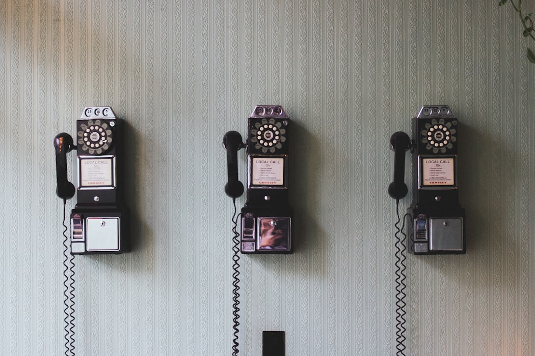 vintage phones to illustrate communcation