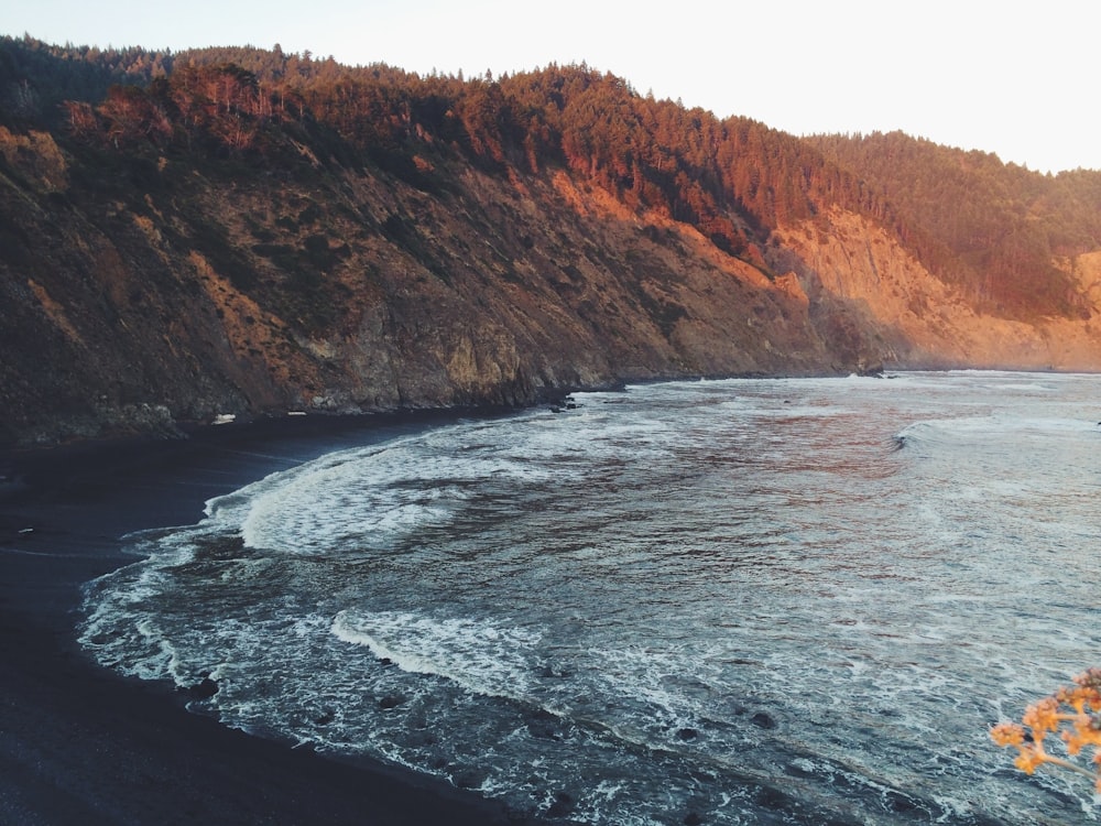 beach across the hill