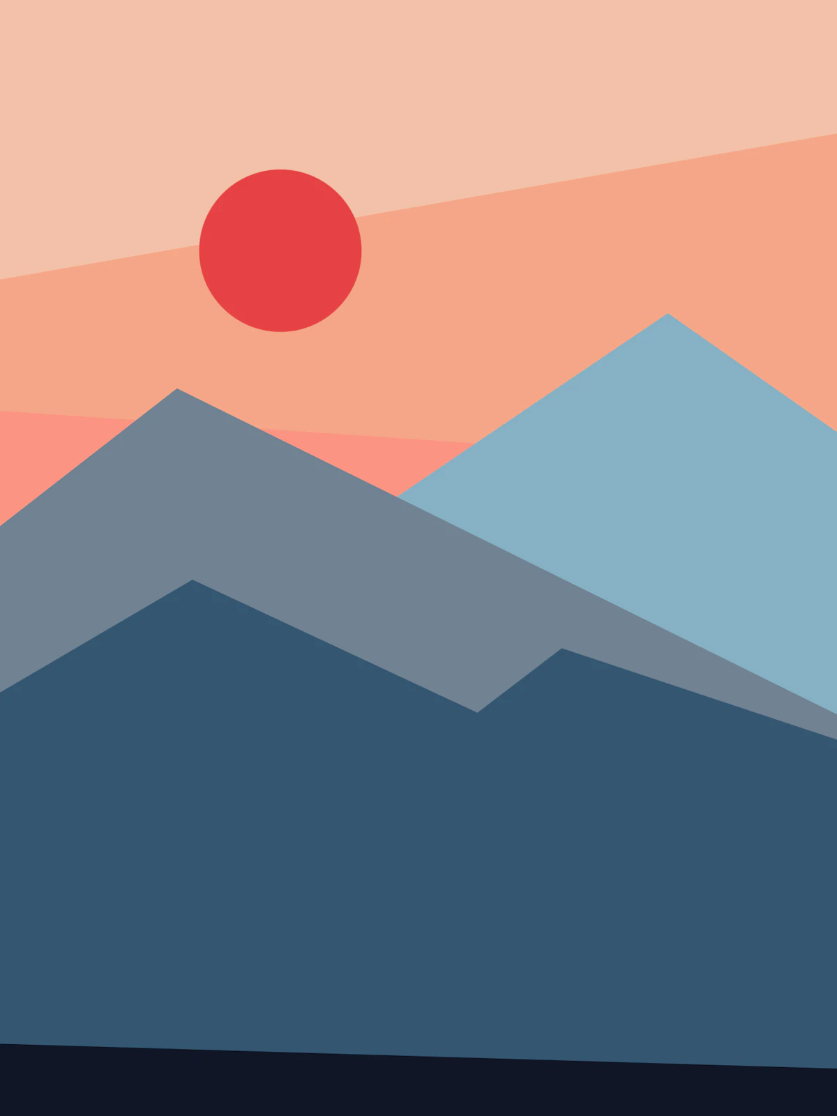 Abstract layered geometric illustration