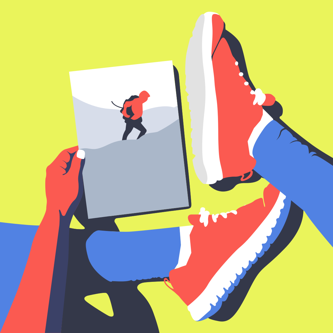 Una persona che tiene un tablet con la foto di una persona sopra