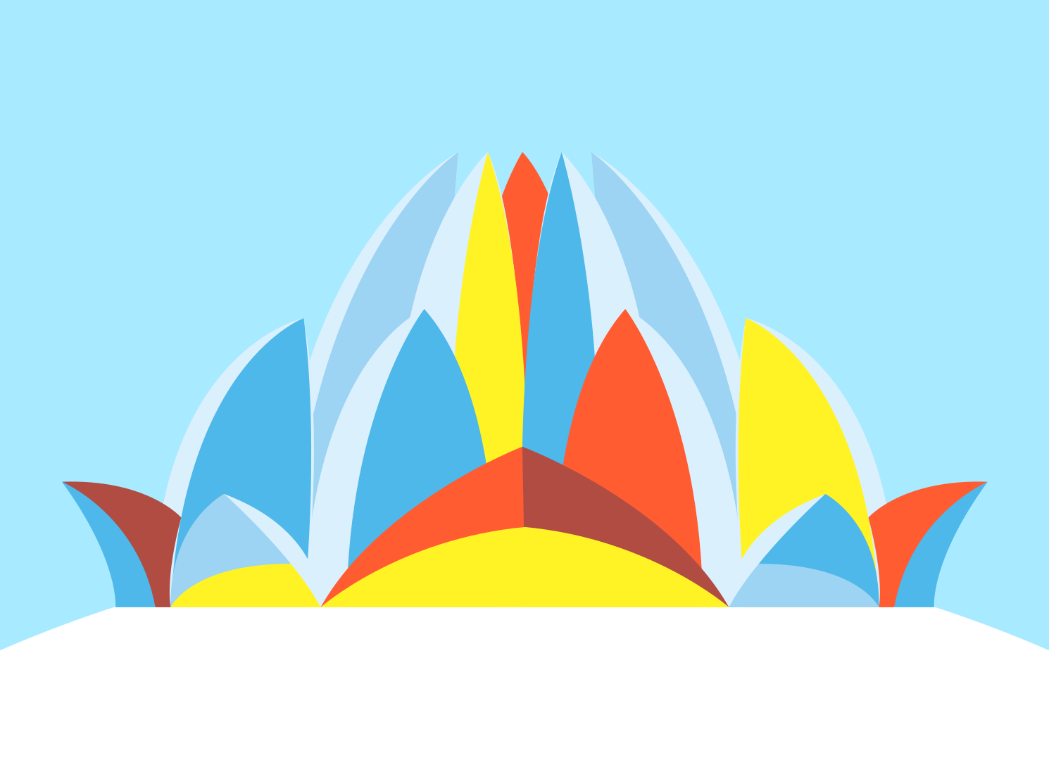 Eine bunte Blume mit blauem Himmel im Hintergrund