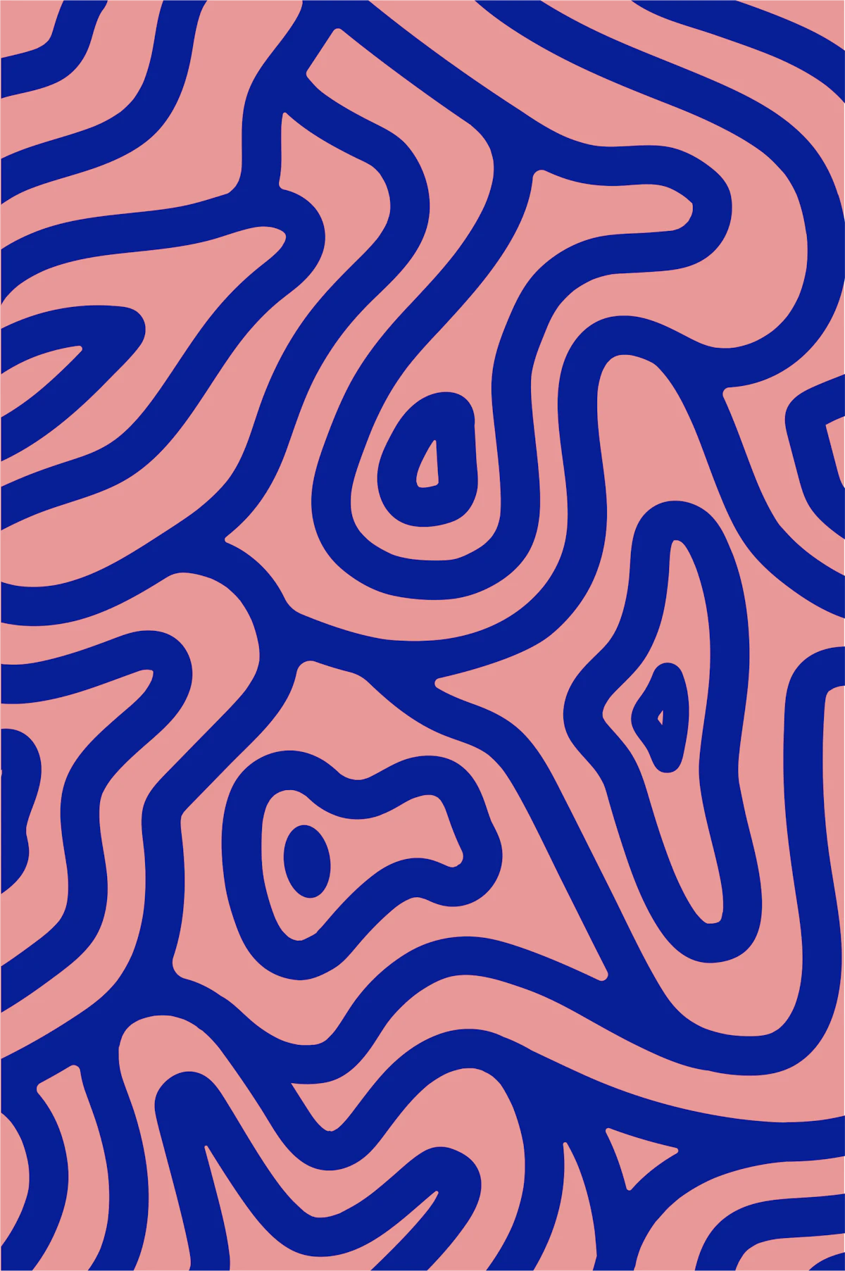 Abstract blue and pink pattern illustration