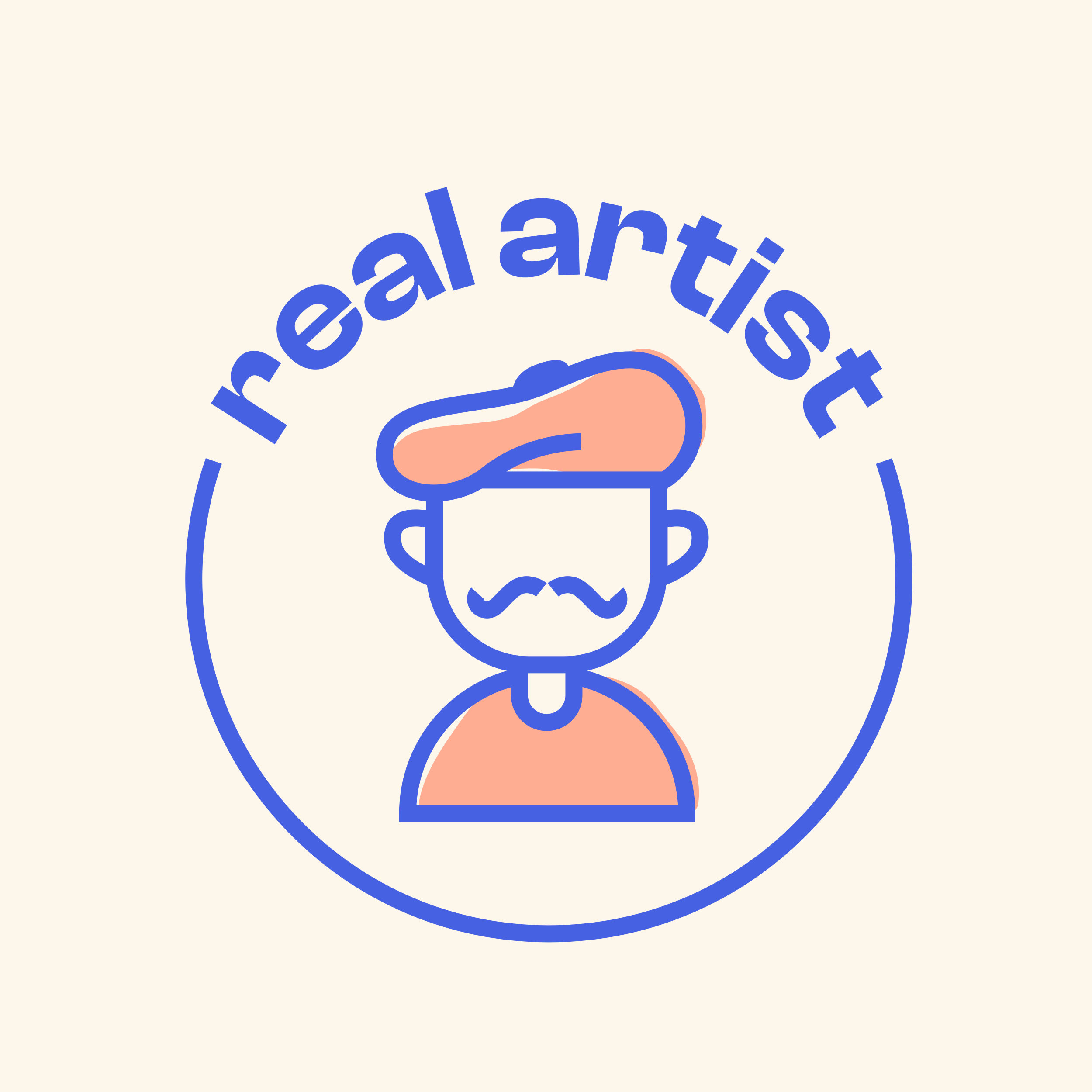 Ein Mann mit Schnurrbart im Kreis