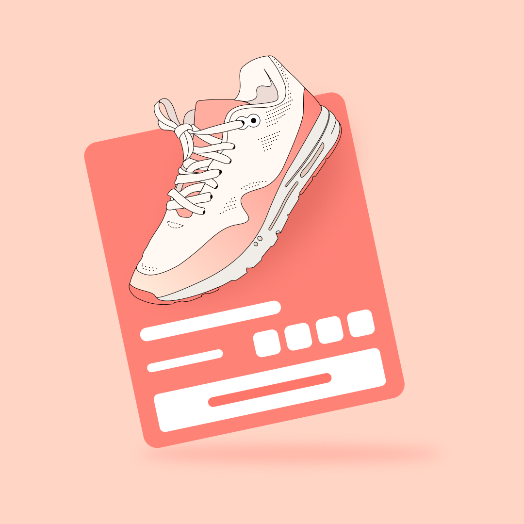 Une paire de chaussures sur une carte de crédit