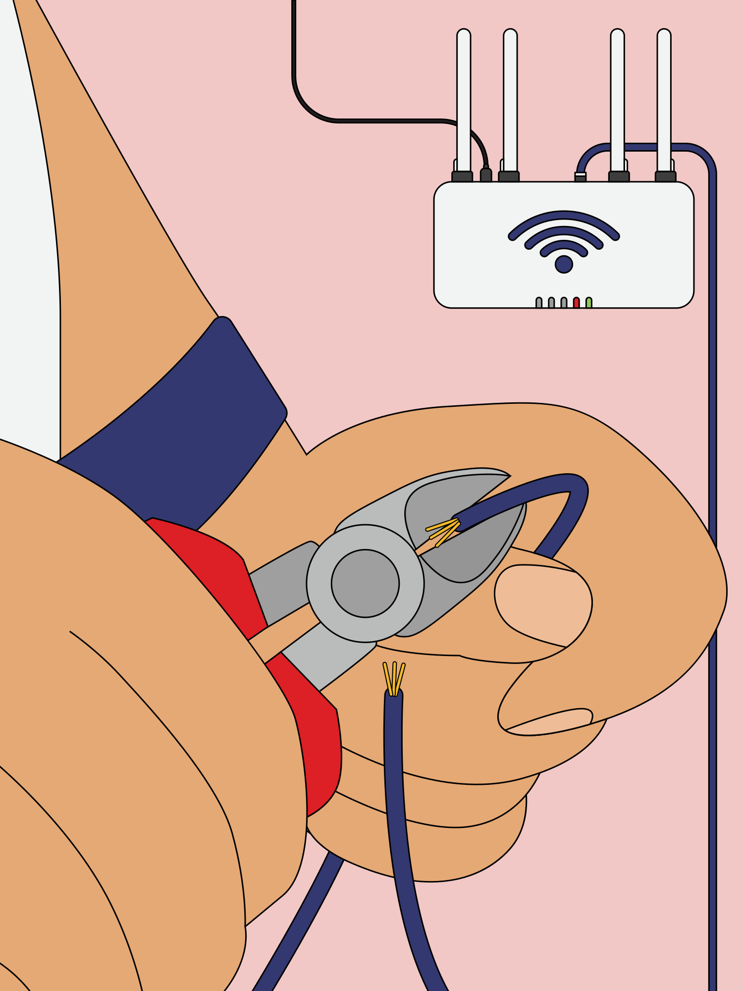 A person holding a pair of pliers in their hand