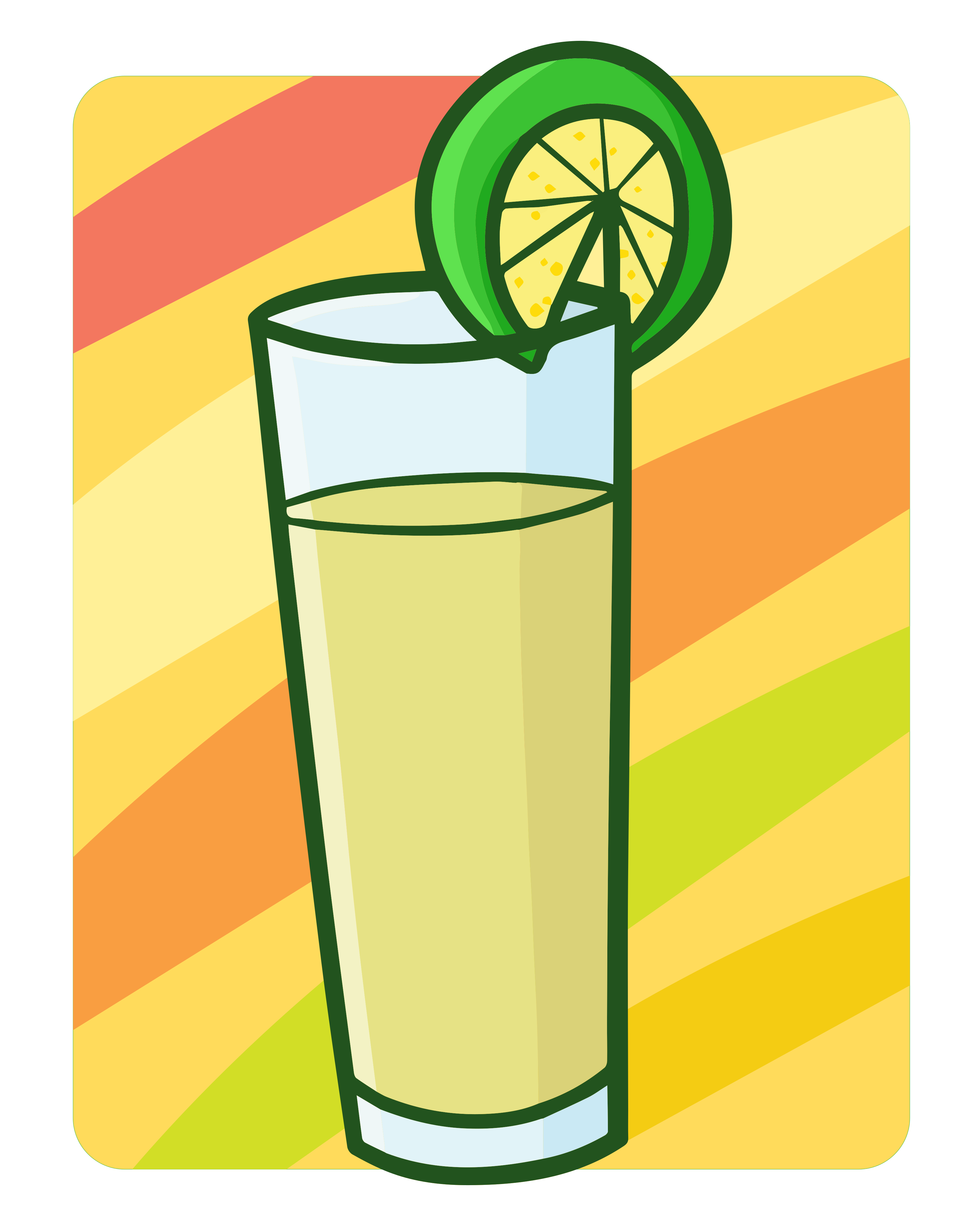 A glass of limeade with a slice of lime on top