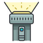 A machine with a yellow light coming out of it