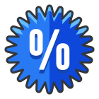 A blue sticker with the number 0 on it