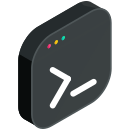 A black button with a white arrow pointing to the left