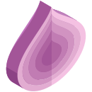 A purple object is shown on a white background