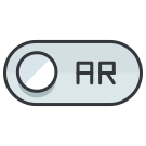A button with the word air on it