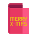 분홍색 책에는 '메리 x - mas'라고 적혀 있었다