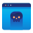 Uma tela de computador com uma caveira