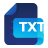 Un logo blu e bianco con le parole txt