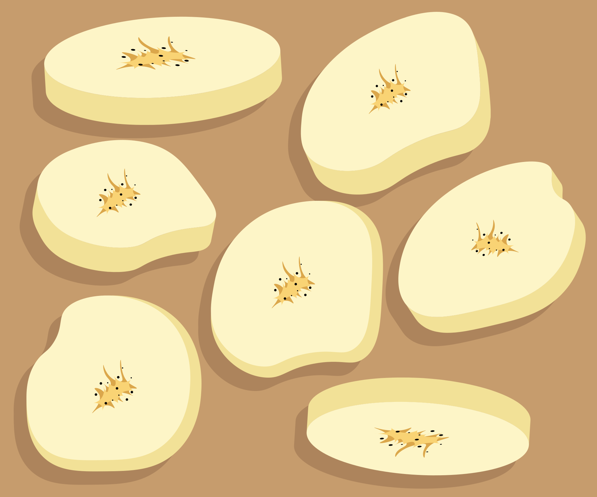 Un montón de manzanas en rodajas sobre una mesa