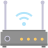A router with a wifi symbol on top of it