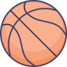 A basketball ball on a white background