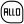 A black and white image of an allo button