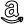 A black and white picture of a banana with the letter a