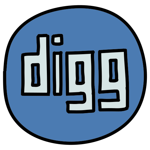 A blue circle with the word dig on it