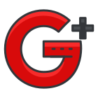 Un logo rojo y negro con la letra g